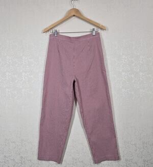 Vintage Bill Blass Gingham Crop Pants 10 Red White Check Cottagecore Picnic